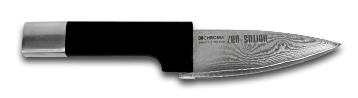 Chroma Zen-Sation Z-01, Damast Kochmesser, 12cm, 32 Lagen Damaszener Stahl