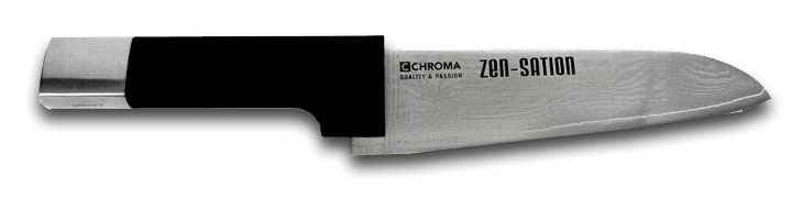 Chroma Zen-Sation Z-03, Damast Santoku Chefmesser, 18cm, 32 Lagen Damaszener Stahl