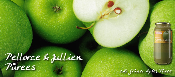 Pürees von Pellorce & Jullien Die pasteurisierten Fruchtpürees von Pellorce & Jullien bestehen zu 90% aus Früchten und enthalten nur 10% Zucker. Das macht zusammen 100% Geschmack. Ideal für Desserts, Torten, Kuchen, Eis... | www.gourmet-versand.com Pürees von Pellorce & Jullien Die pasteurisierten Fruchtpürees von Pellorce & Jullien bestehen zu 90% aus Früchten und enthalten nur 10% Zucker. Das macht zusammen 100% Geschmack. Ideal für Desserts, Torten, Kuchen, Eis... | www.gourmet-versand.com