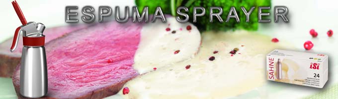 Welt der Espumas Espuma-Sprayer, Kapseln, Ersatzteile sowie viel Zubeh�r | www.gourmet-versand.com