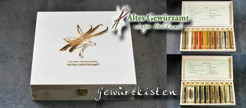 Gewürzkisten von Ingo Holland - Altes Gewürzamt Gewürzkisten mit verschiedenen Zusammenstellungen, perfekt zum kennenlernen oder als Geschenk. | www.gourmet-versand.com Gewürzkisten von Ingo Holland - Altes Gewürzamt Gewürzkisten mit verschiedenen Zusammenstellungen, perfekt zum kennenlernen oder als Geschenk. | www.gourmet-versand.com