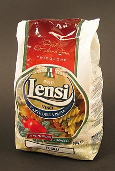 Lensi Fusilli Tricolore - 12x500 g - Karton - www.gourmet-versand.com