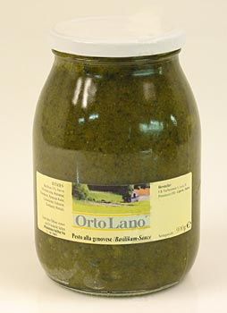 Pesto Genovese, Basilikum-Sauce, von Orto Lano - 900 g - Glas - www.gourmet-versand.com