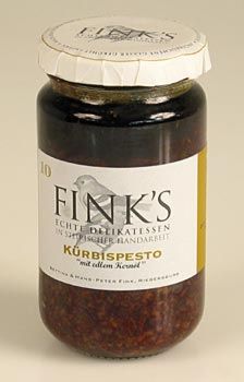 K�rbiskernpesto von Fink - 212 ml - Glas - www.gourmet-versand.com
