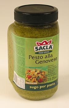 Pesto Genovese, Basilikum-Sauce, von Sacla - 1,12 kg - Pe-dose - www.gourmet-versand.com