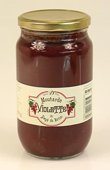 Violetter Senf (Moutarde Violette) - 850 g - Glas - www.gourmet-versand.com