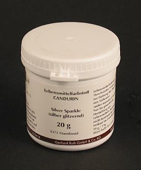 Candurin Silber Sparkle, f�r Glanz und Glitz-Silbereffekt, 95-CAN-16 - 20 g - Pe-dose - www.gourmet-versand.com