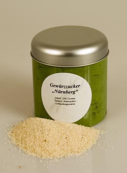 Gew�rzzucker N�rnberg, Altes Gew�rzamt, Ingo Holland - 200 g - Dose - www.gourmet-versand.com
