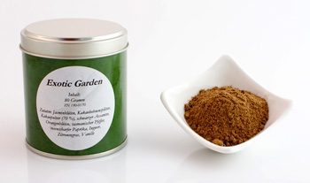 Exotic Garden , Gew�rzmischung, Altes Gew�rzamt, Ingo Holland - 80 g - Dose - www.gourmet-versand.com