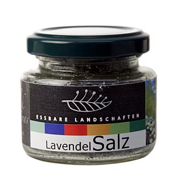 Lavendelsalz, Meersalz mit Lavendel, Essbare Landschaften - 100 g - Glas - www.gourmet-versand.com