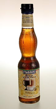 Fabbri - Vanille Sirup f�r Cafe, Cappuccino und Schokolade - 390 ml - Flasche - www.gourmet-versand.com
