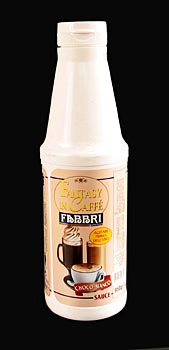 Fabbri - wei�e Schokoladen Sauce f�r Cafe Fantasy - 950 g - Flasche - www.gourmet-versand.com