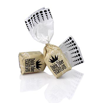 Tr�ffelpralinen von Tartuflanghe Tartufo Dolce di Alba mit Tr�ffel-Geschmack a 14g, beiges Papier - 1 kg - Beutel - www.gourmet-versand.com