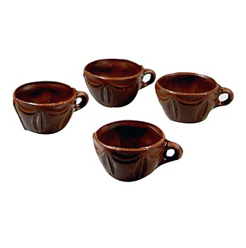 Espresso-Tassen, dunkle Schokolade, � 40mm, 30mm hoch - 96 St ca. 1,92 kg - Karton - www.gourmet-versand.com