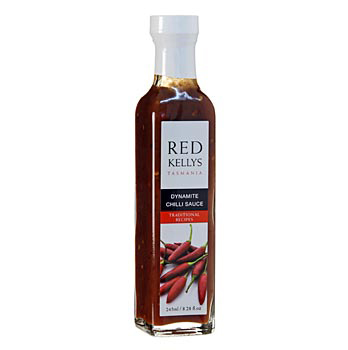 Dynamite Sauce, Chili Sauce als Dip oder Marinade, von Red Kellys - 245 ml - Flasche - www.gourmet-versand.com