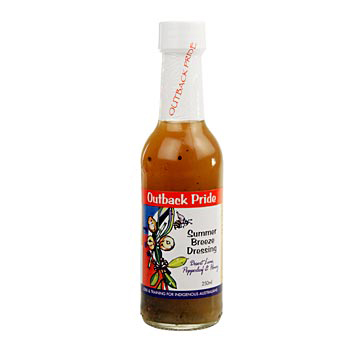 Summer Breeze Dressing, mit W�stenlimetten Pfefferbl�ttern, von Outback Pride - 250 ml - Flasche - www.gourmet-versand.com