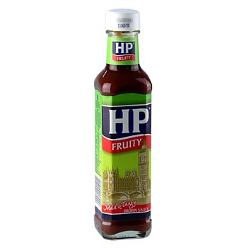 HP Sauce Fruity, Woodsmoke, classic, der Saucenklassiker aus England - 255g - Flasche - www.gourmet-versand.com