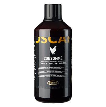 OSCAR Gefl�gel Consomme, fl�ssig f�r ca. 34 Liter - 1 l - Pe-flasche - www.gourmet-versand.com