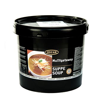 Oscar Mulligatawnysuppe, f�r 40,5 Liter - 3 kg - Eimer - www.gourmet-versand.com