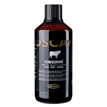 OSCAR Rinder Consomme, fl�ssig f�r ca. 34 Liter - 1 l - Pe-flasche - www.gourmet-versand.com