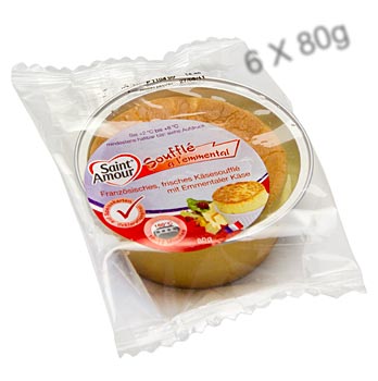 K�sesouffle mit Emmentaler - 480 g,  6 x 80g - Karton - www.gourmet-versand.com