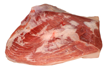 Duroc - Schwein Unterschale f�r Krustenbraten mit Schwarte, Fleisch, ABSOLUTE RARIT�T - ca. 2 kg - Folie - www.gourmet-versand.com