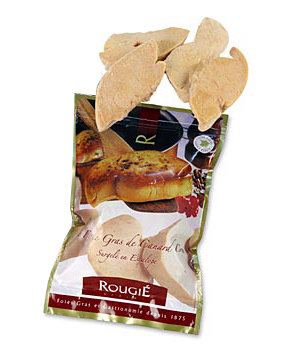 Entenstopfleber, 1 x 20 kleine Scheiben a ca. 25-40g, von Rougie - ca. 650 g - Beutel - www.gourmet-versand.com