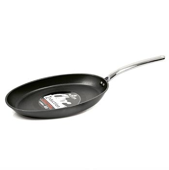 de BUYER Choc Induktions-Antihaft Fischpfanne, Alu-Edelstahl, � 26 / 36 cm, oval - St - T�te - www.gourmet-versand.com