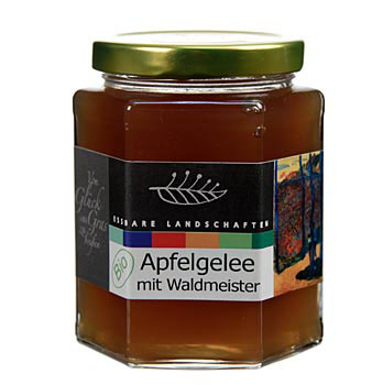 Apfelgelee mit Waldmeister, von Essbare Landschaften - 320 g - Glas - www.gourmet-versand.com