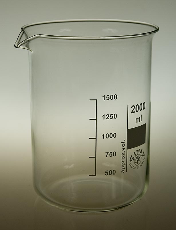 Becherglas aus Borosilikatglas - 2 Liter - 1 Stück - Lose