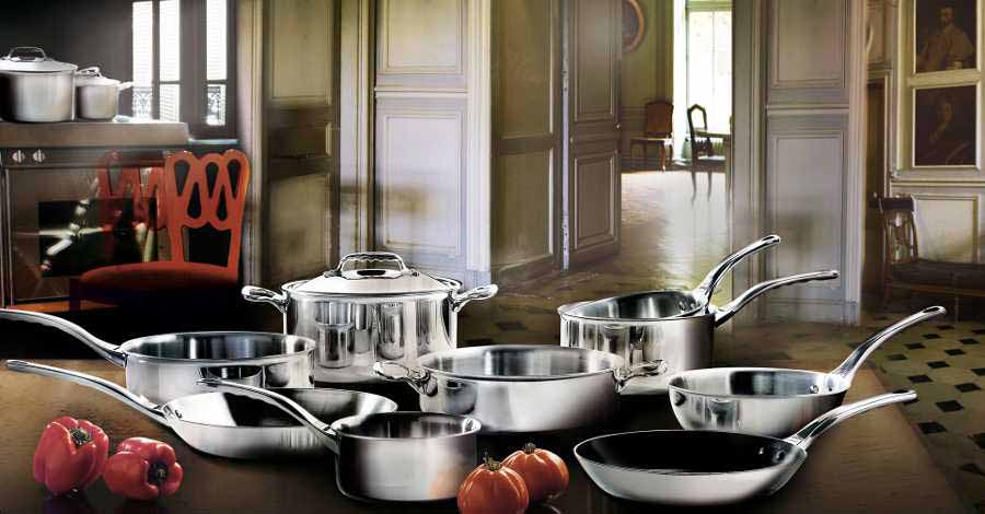 de BUYER Affinity induction casserole / lid, stainless steel, Ø 24 cm, 13  cm high, 1 pc, carton