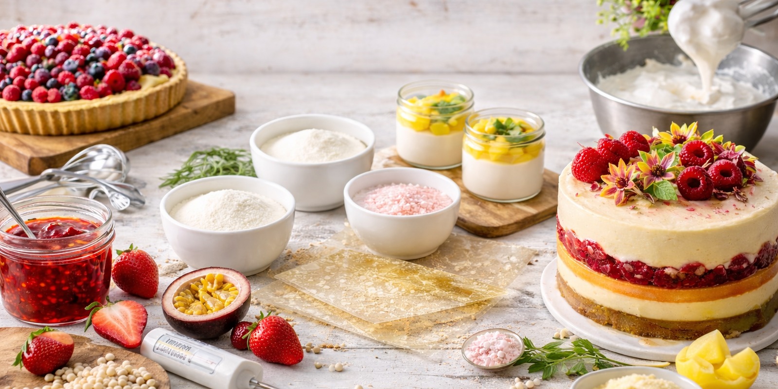 Ludovit Francois S Louis Francois si do svojho domova prinesiete profesionalne ingrediencie na pecivo, dezerty a molekularnu gastronomiu: od pektinu na polevy a dzemy az po Super Neutrose a Stab 2000 na zmrzliny a kremy, a dokonca aj zelatinu (vratane zelatiny na baze ryb). Louis Francois predstavuje presne vysledky pri zahustovani, spajani a zelirovani - idealne, ak chcete presne kontrolovat textury a vytvarat precizne spracovane dezerty. Doplnte svoju zostavu kyselinou citronovou, sorbitolom, praskom do peciva alebo lecitinom - to vsetko je jasne prezentovane v tejto kategorii v ramci vyberu Louis Francois. Objavte Louis Francois a pozdvihnite svoje vytvory na uroven, ktora prinuti ludi, aby si ich okamzite kupili.