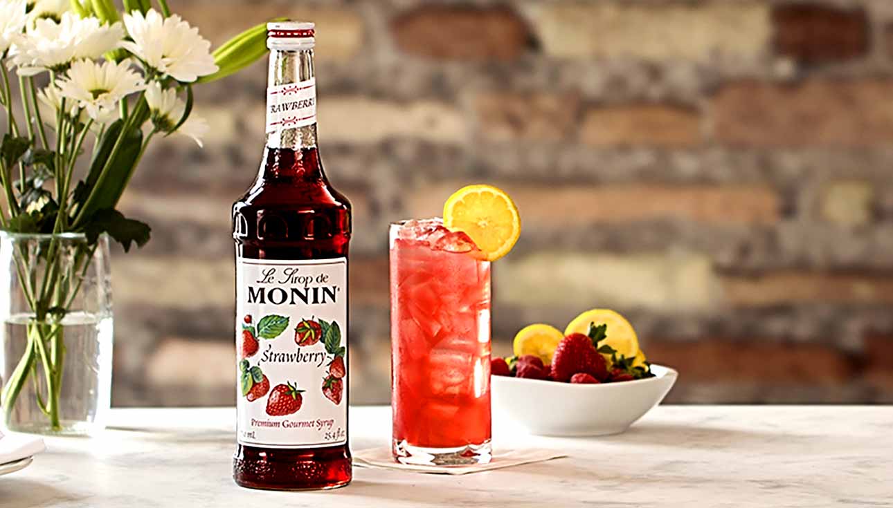Monin syrups Strawberry syrup, amaretto syrup, Irish cream syrup, lime syrup, white chocolate syrup, honey syrup, pineapple syrup, blood orange syrup, chocolate - peppermint syrup, green banana syrup, cherry syrup, caramel syrup and many more...
