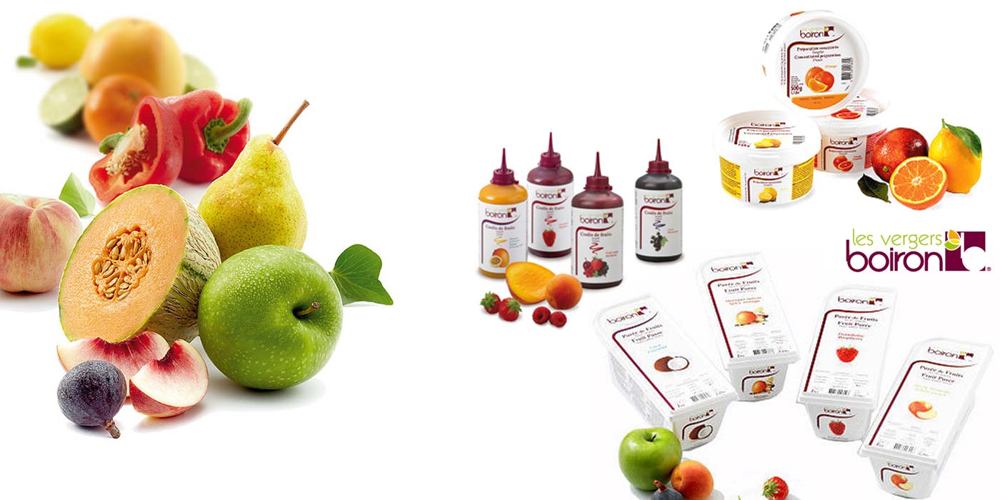 Pure de fruites i verdures BOIRON Els pures de Boiron es diferencien dels altres perque tenen un sabor a fruita original i intens i un color autentic. Els fruits es seleccionen acuradament de les millors regions de cultiu, des del sud de Franca fins a l`India. Els fruits son premsats, tamisats, pasteuritzats breument i despres congelats. Les vitamines, el gust i el color es conserven en gran part. Els pures naturals no contenen ni conservants ni colorants i aixi conserven el gust pur de la fruita. Son ideals per a: sorbets, gelats, escuma de fruites, gelees de fruites, salses de fruites, coctels... Pure de fruites i verdures BOIRON Els pures de Boiron es diferencien dels altres perque tenen un sabor a fruita original i intens i un color autentic. Els fruits es seleccionen acuradament de les millors regions de cultiu, des del sud de Franca fins a l`India. Els fruits son premsats, tamisats, pasteuritzats breument i despres congelats. Les vitamines, el gust i el color es conserven en gran part. Els pures naturals no contenen ni conservants ni colorants i aixi conserven el gust pur de la fruita. Son ideals per a: sorbets, gelats, escuma de fruites, gelees de fruites, salses de fruites, coctels...