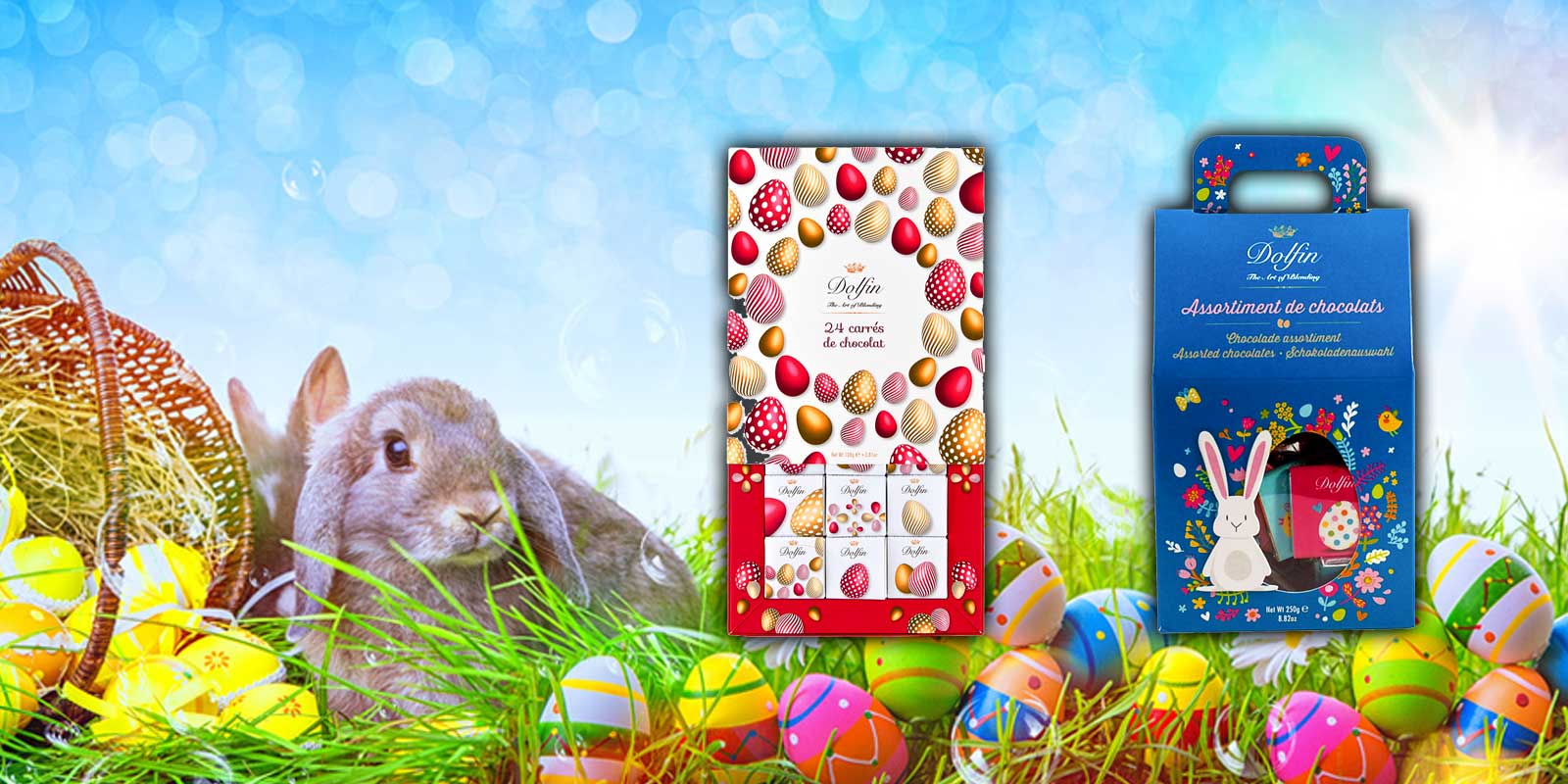 Paskah Di sini anda akan menemui pilihan coklat kejutan Paskah dari Venchi, Caffarel, Peters Pralinen dan Majani