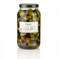 Olive mixture, green and black olives, pitted, spicy pickled, Viveri - 3kg - Glass
