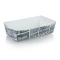 Disposable fries bowl M, 120 x 70 x 35 mm, cardboard, chalk concept - 400 pcs - carton