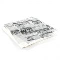 Disposable snack paper with newspaper print, about 290 x 300 mm, il resto del pan - 500 sheets - foil