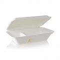 Take Away Naturesse Food Box, hinged lid, 2 compartments, 249x162x63mm - 500 pcs - carton