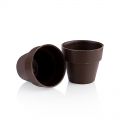 Chocolate mold Flower Pot Large, dark, 62x55mm, dobla (18143) - 840 g, 28 pcs - Cardboard