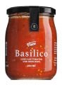 BASILICO - Sugo made from tomatoes and basil, tomato sauce with basil, Viani - 560 ml - Glass