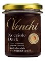 Hazelnut Dark Spread, dark chocolate cream with hazelnuts, Venchi - 200 g - Glass