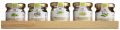 Miele assortito biologico, vasi mini, honey mini glasses 5 assorted, gift set, Apicoltura Brezzo - 5 x 35 g - Set