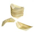 Disposable wooden boat, approx. 8.5cm, heat-resistant up to 180 ° C - 50 hours - foil