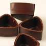 Chocolate trays from Läderach and others Chocolate bowls for seductive fillings