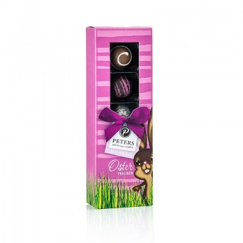 Oster Pralinen Hase Pink, beschwipst (mit Alkohol), Peters - 62 g, 5 Stück - Packung