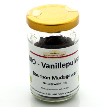 BIO - Vanillepulver Bourbon Madagascar - 35 g - Glas BIO - Vanillepulver Bourbon Madagascar - 35 g - Glas