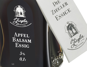 Ziegler Apfel Balsamessig, im Zerstäuber, 5% Säure - 100 ml - Flasche Ziegler Apfel Balsamessig, im Zerstäuber, 5% Säure - 100 ml - Flasche