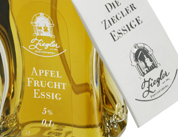 Ziegler Apfel Fruchtessig, im Zerstäuber, 5% Säure - 100 ml - Flasche Ziegler Apfel Fruchtessig, im Zerstäuber, 5% Säure - 100 ml - Flasche