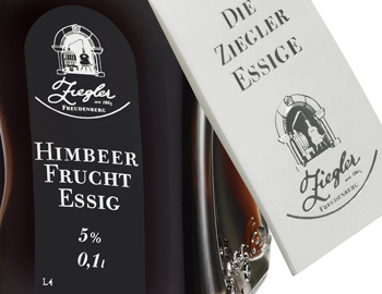 Ziegler Himbeer Fruchtessig, im Zerstäuber, 5% Säure - 100 ml - Flasche Ziegler Himbeer Fruchtessig, im Zerstäuber, 5% Säure - 100 ml - Flasche